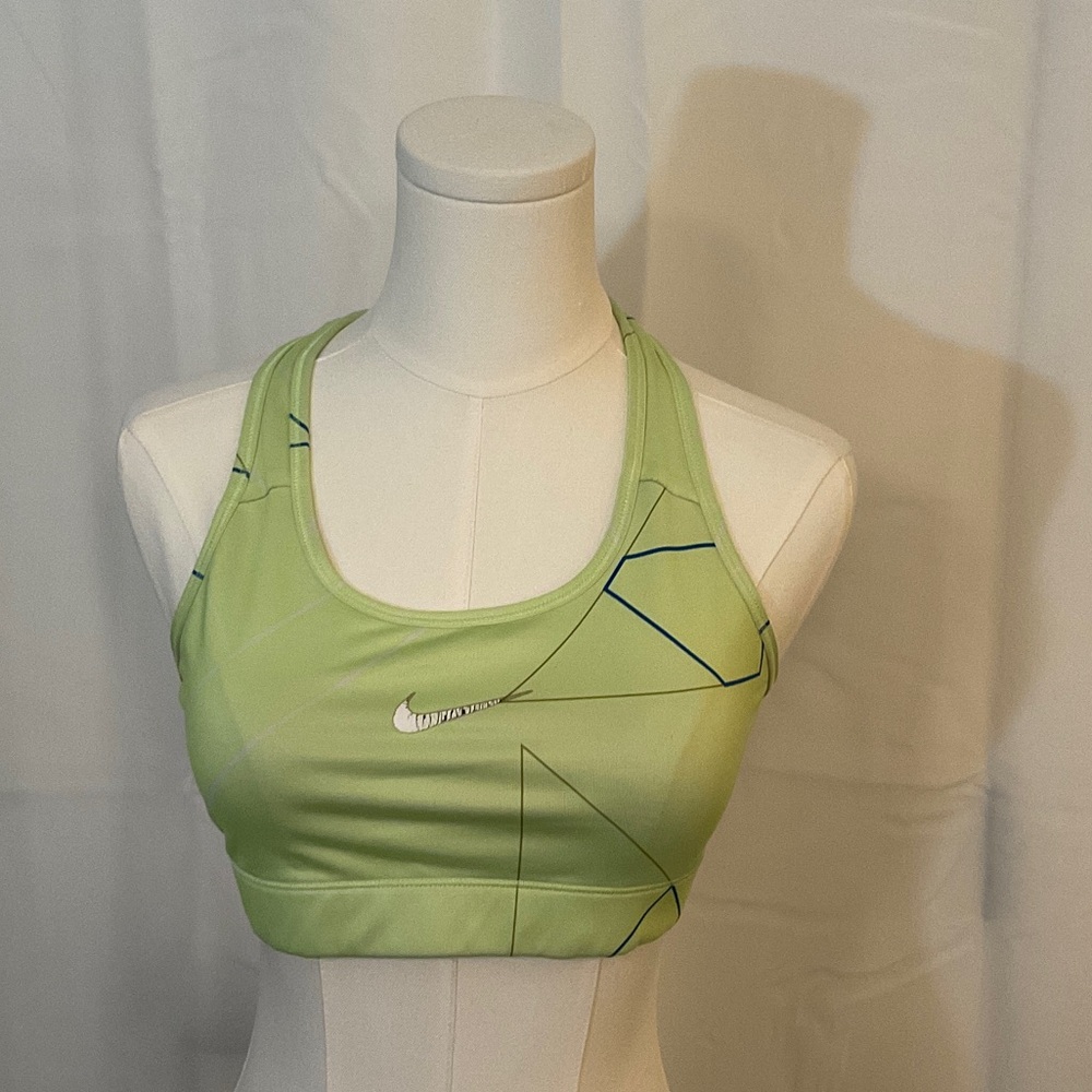 Nike Women's Lime Geometric Sports Bra